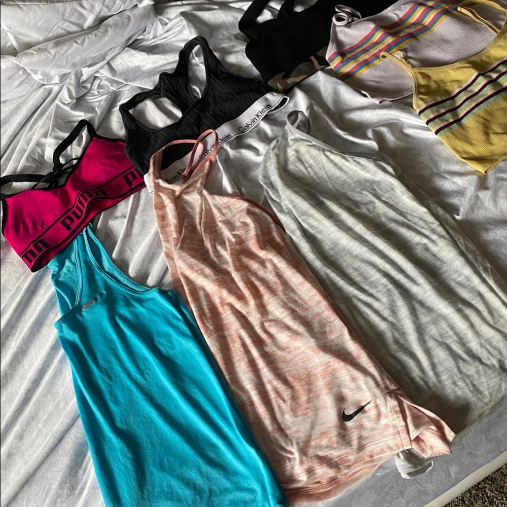 Bundle sports bras and tank tops